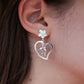 Boucles d’oreilles coeur dauphin Plumeria