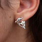 Boucles d'oreilles dauphin à fleurs tropicales