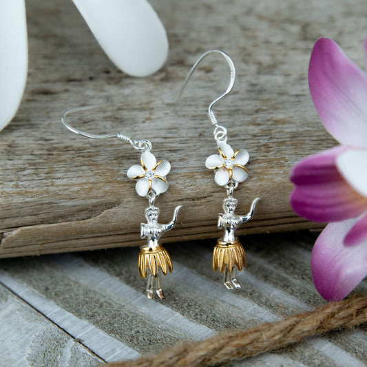 Boucles d’oreilles crochet Plumeria Hula