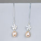Plumeria Pearl Dangle Earrings