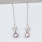 Boucles d'oreilles pendantes en perles de Plumeria