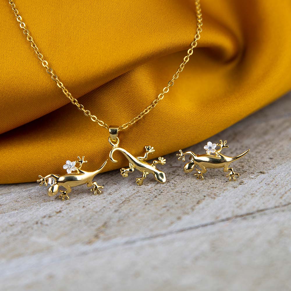 Boucles d'oreilles Gecko Tropical