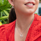 Boucles d'oreilles coeur Plumeria
