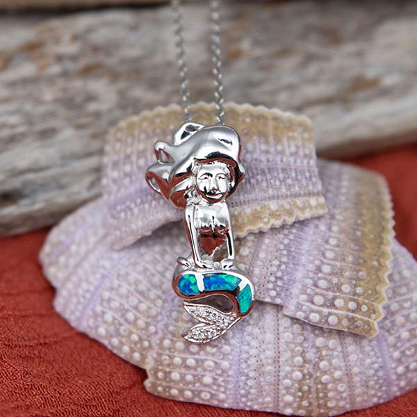 Opale Call Me Ariel Sirène Pendentif