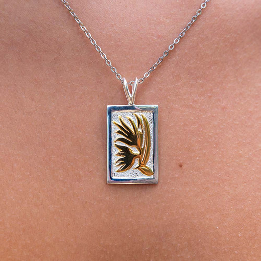 Bird of Paradise Quilt Bar Pendant