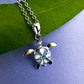 Sparkle Blooming Sea Turtle Pendant