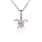 Sparkle Blooming Sea Turtle Pendant