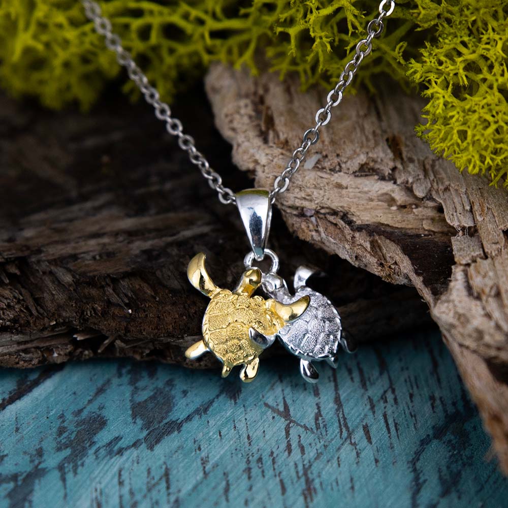 Sea Turtle Lovers Frost Pendant