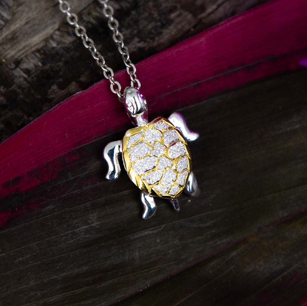 Pendentif givre tortue de mer