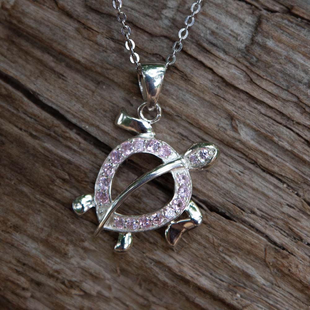 Pavé Hawaii Sea Turtle Pendant