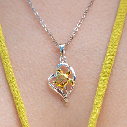 L'océan est tout pendentif coeur