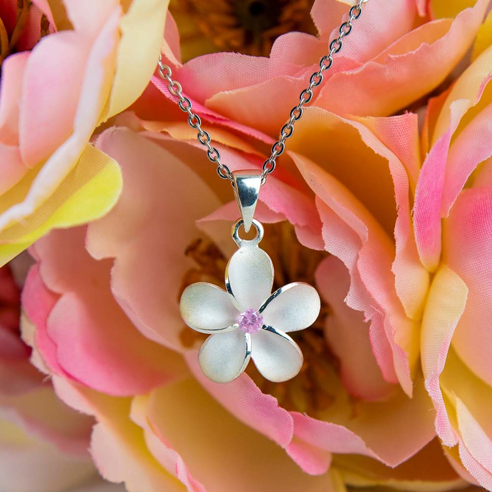 Pendentif Plumeria finition mate