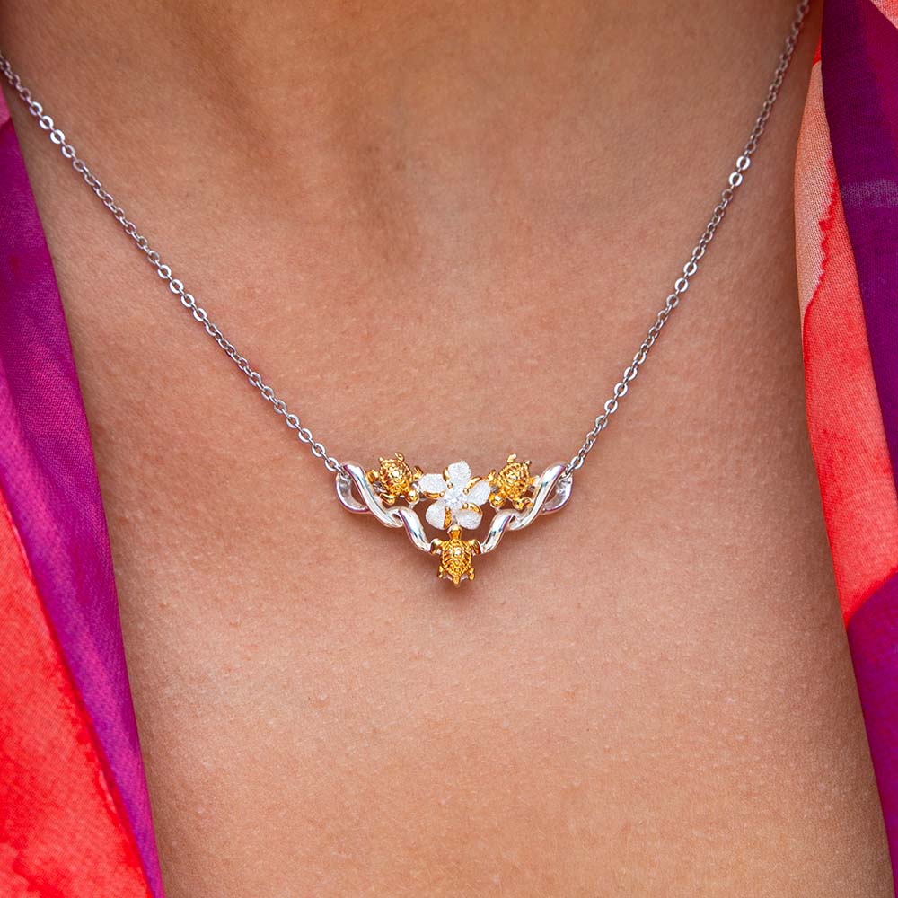 Sea Turtle Garden Frost Pendant