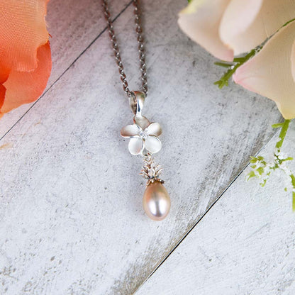 Pineapple Floral Spell Pearl Pendant