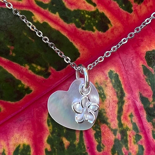 Island Heart Mother of Pearl Pendant