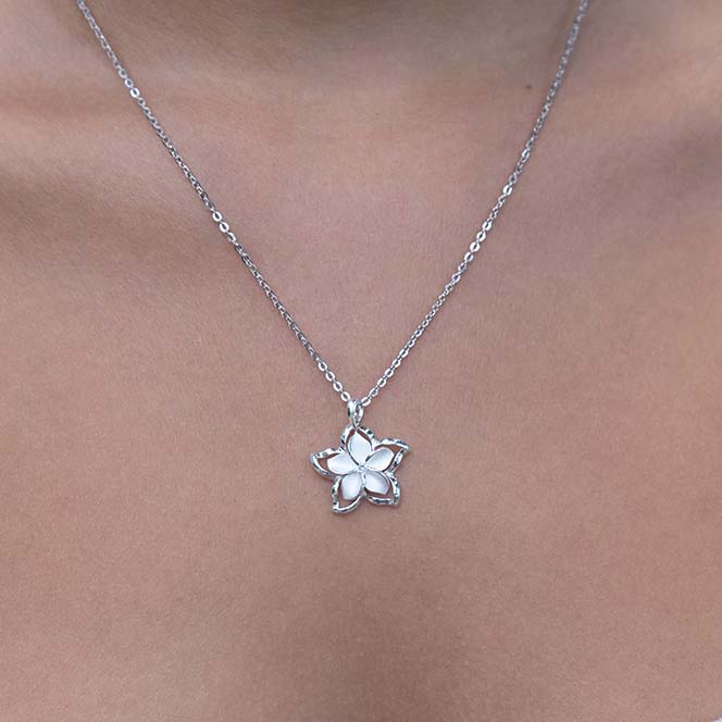 Heavenly Plumeria Cutout Pendant