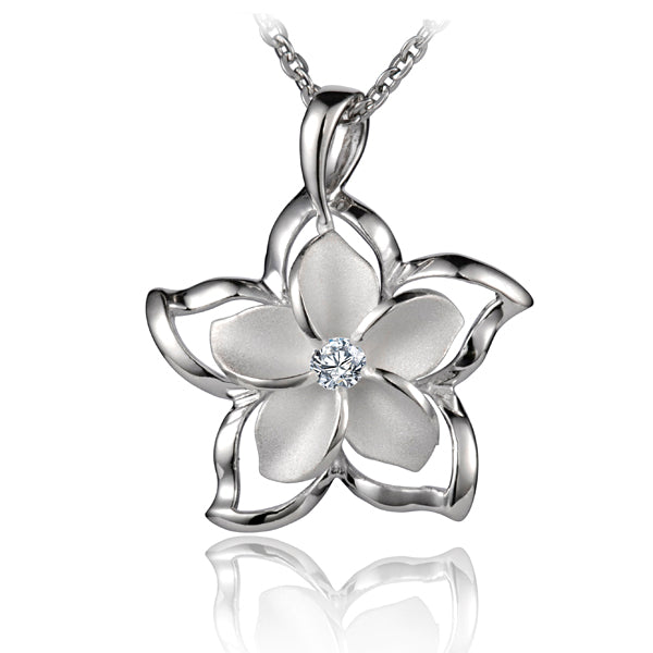 Heavenly Plumeria Cutout Pendant