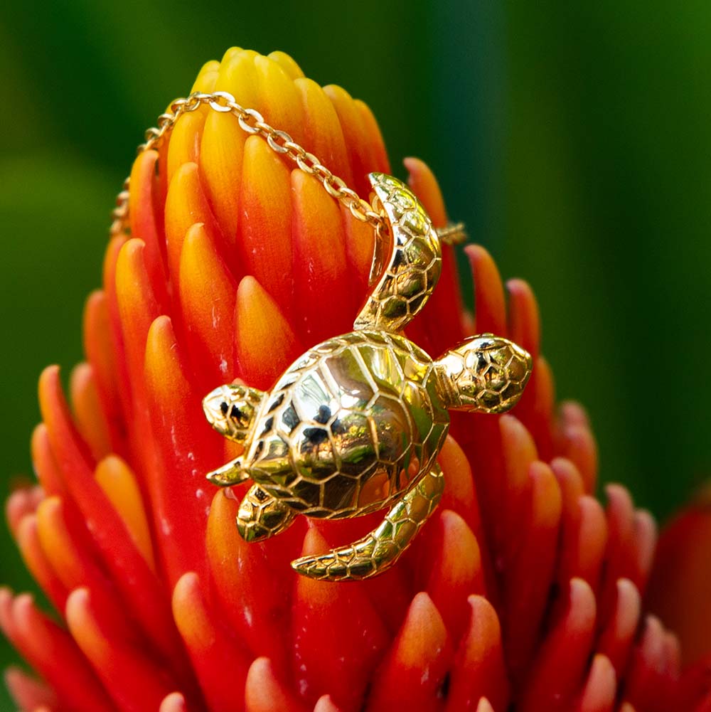 Pendentif brillant tortue de mer