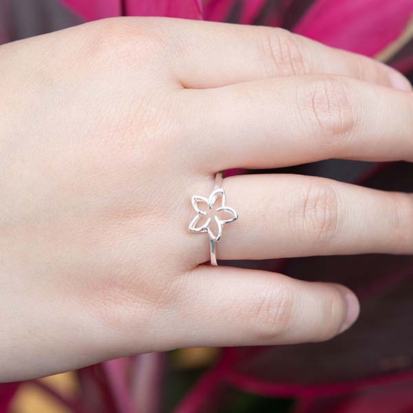 Plumeria Cutout Ring