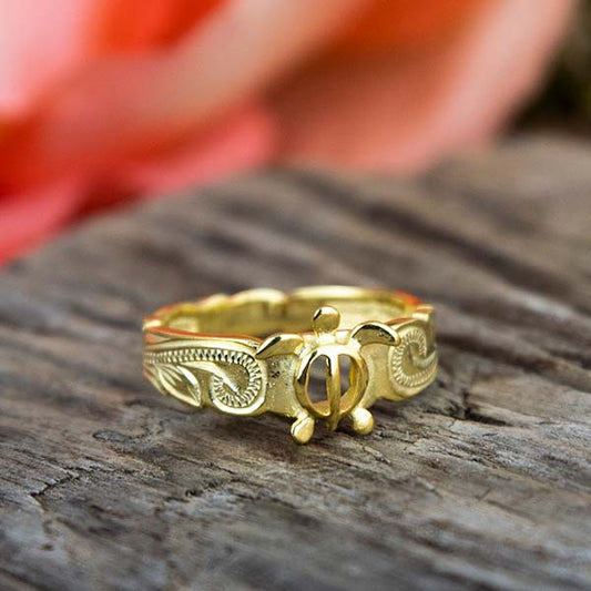 Sea Turtle Engraved Toe Ring