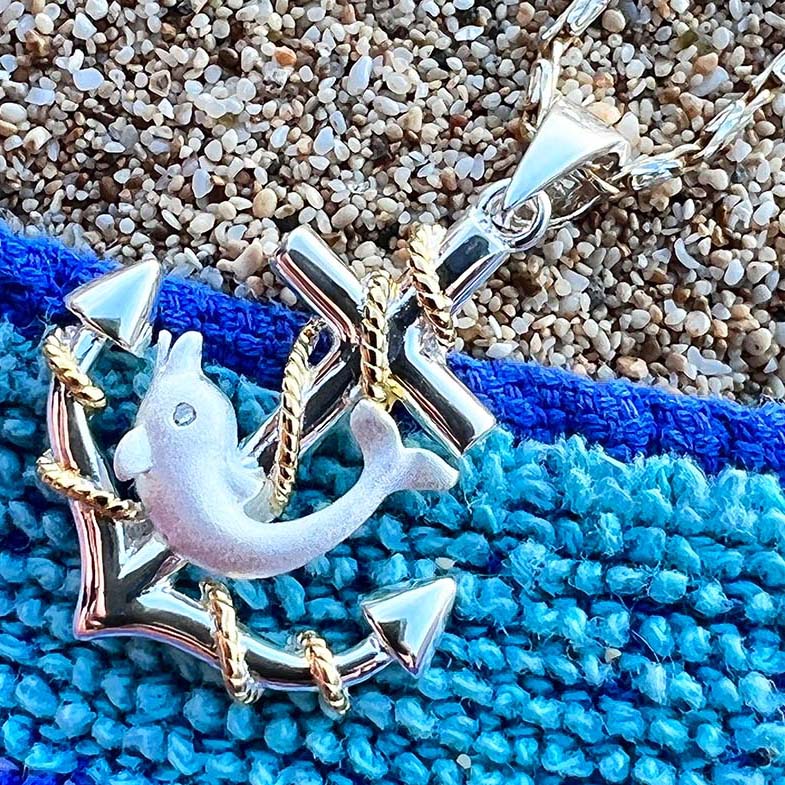 Dolphin Anchor Pendant