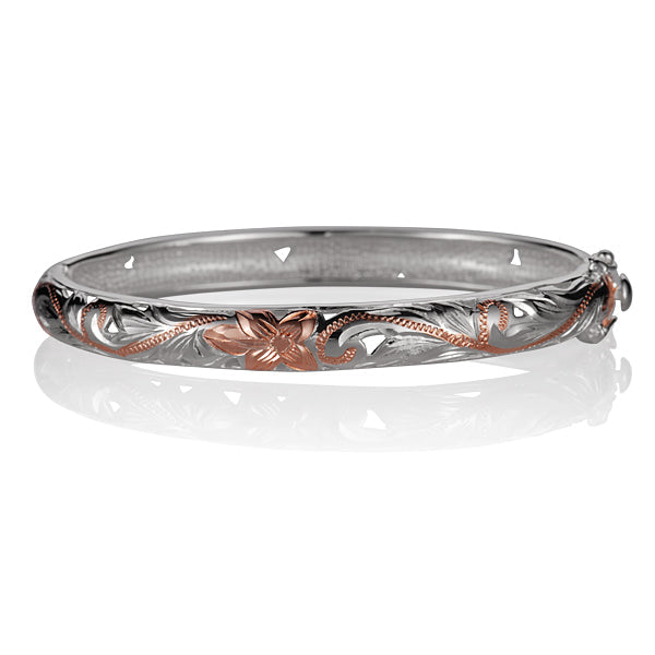 Scroll Oval Open Bangle | The Hawaiian Jewel