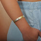 Bracelet manchette Plumeria fleuri