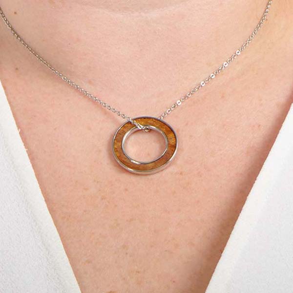 Koa Wood Circle of Joy Pendant