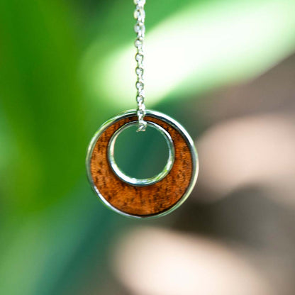 Koa Wood Eternity Pendant