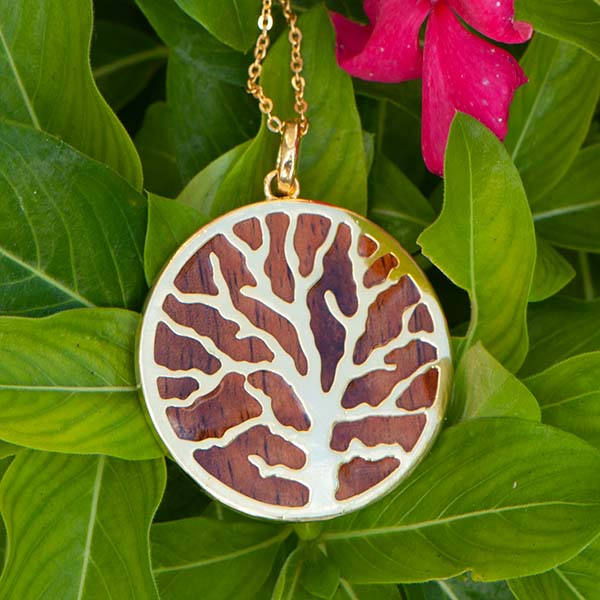 Koa Wood Coral Medallion