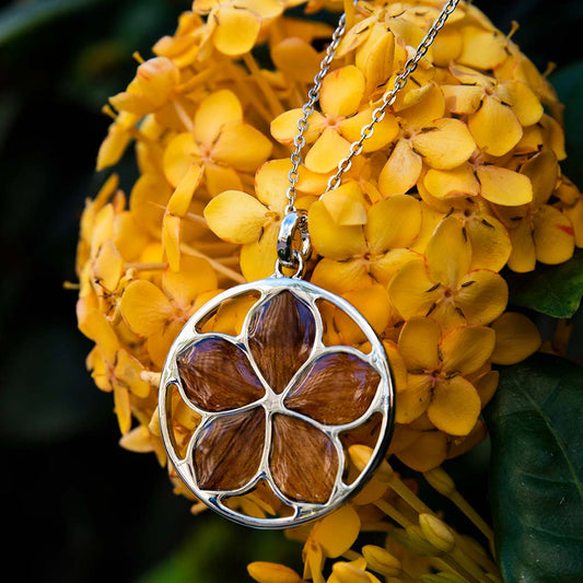 Koa Wood Plumeria Medallion