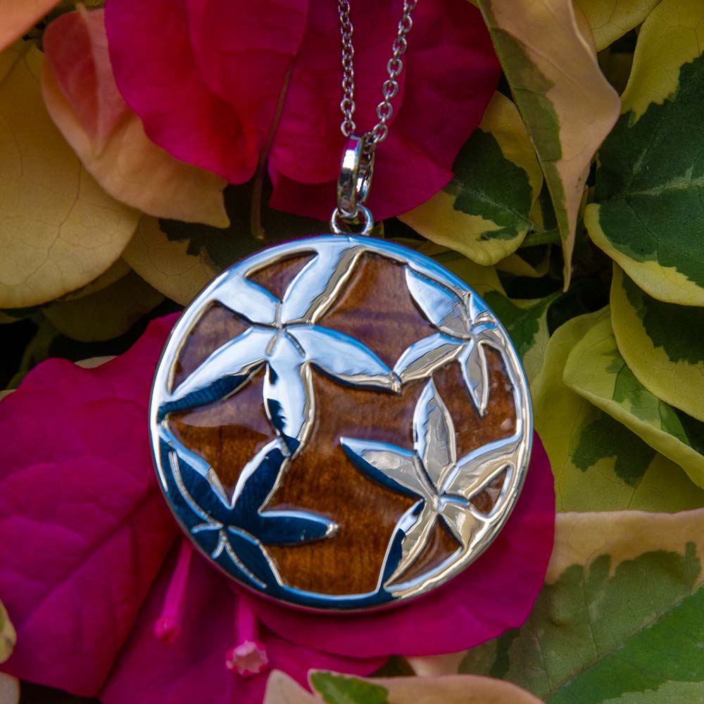 Koa Wood Jasmine Medallion