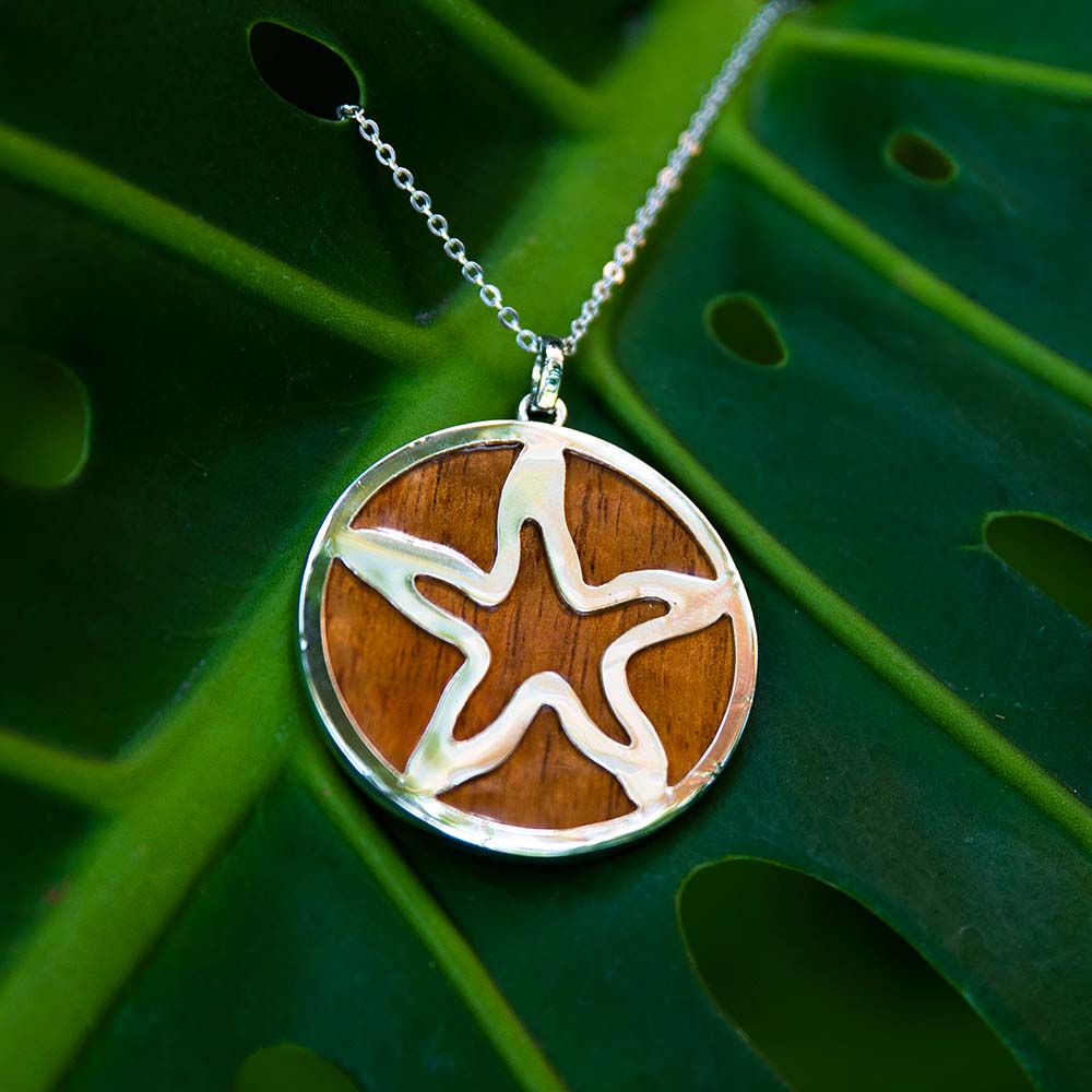 Koa Wood Starfish Medallion