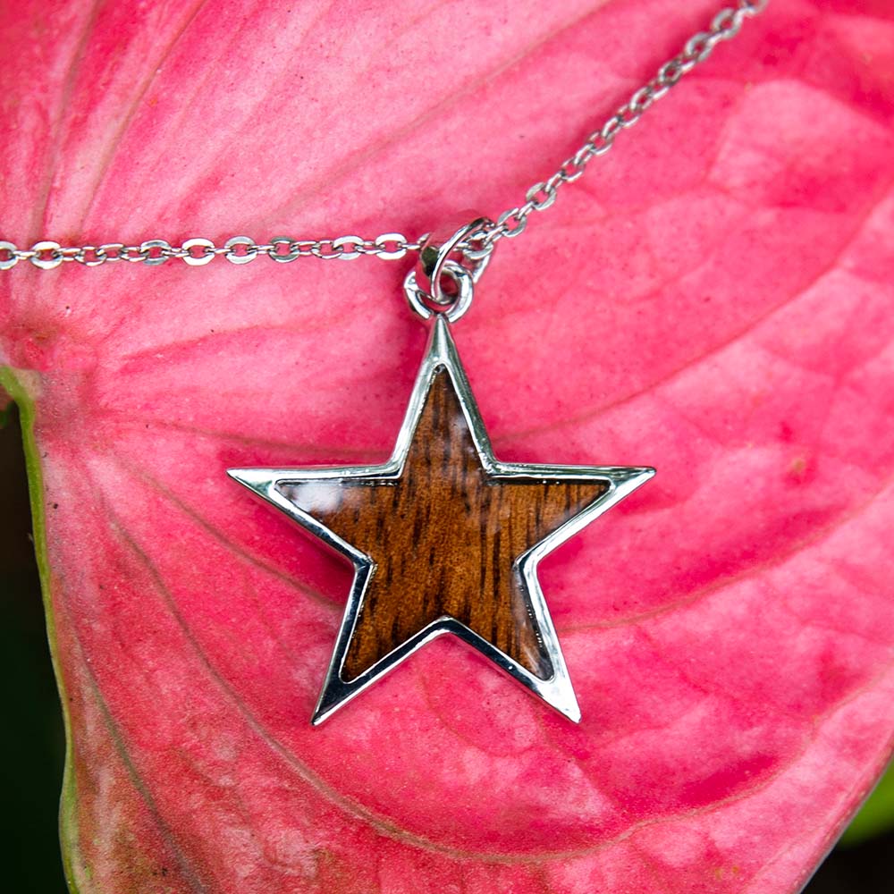 Koa Wood Star Pendant