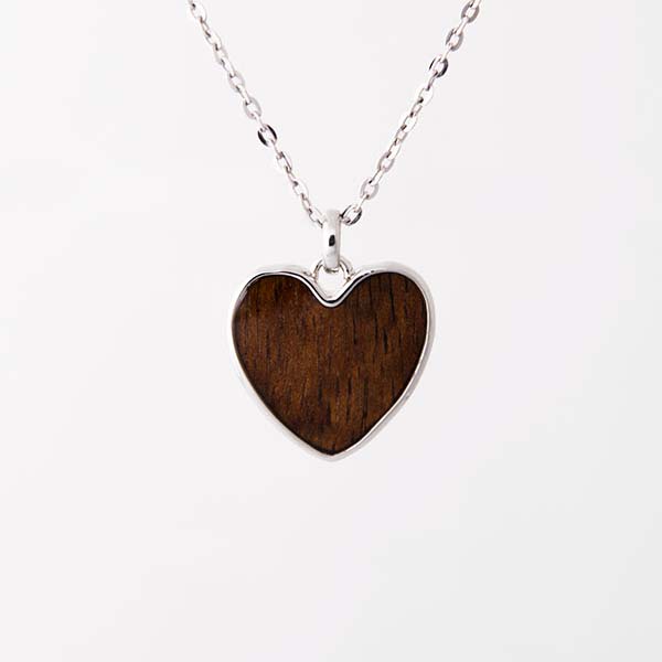 Koa Wood Heart Pendant