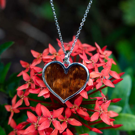 Koa Wood Heart Pendant