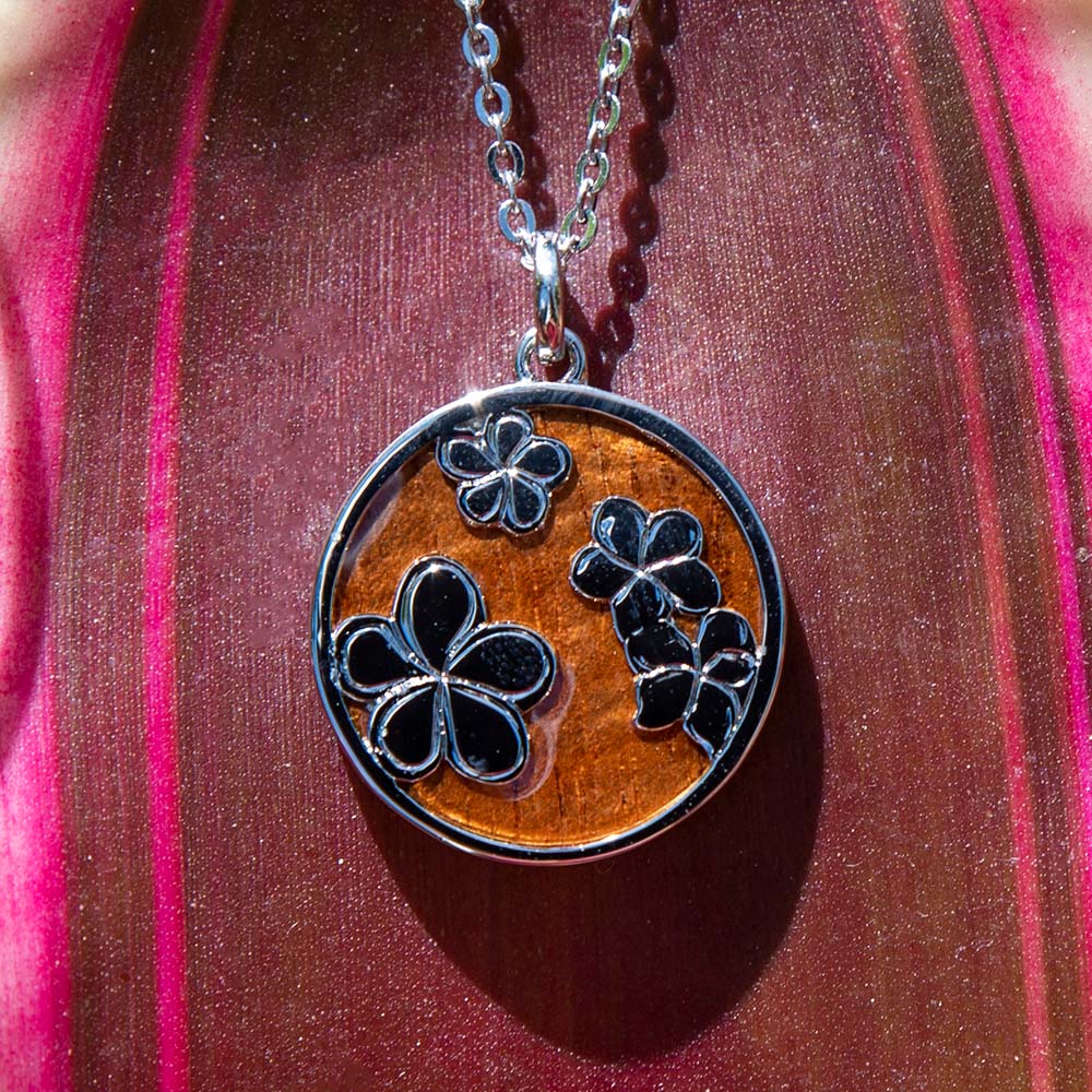 Koa Wood Plumeria Dreams Medallion