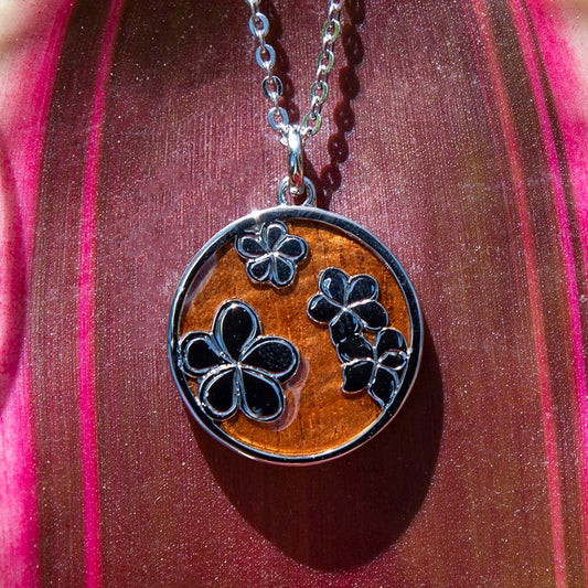 Koa Wood Plumeria Dreams Medallion