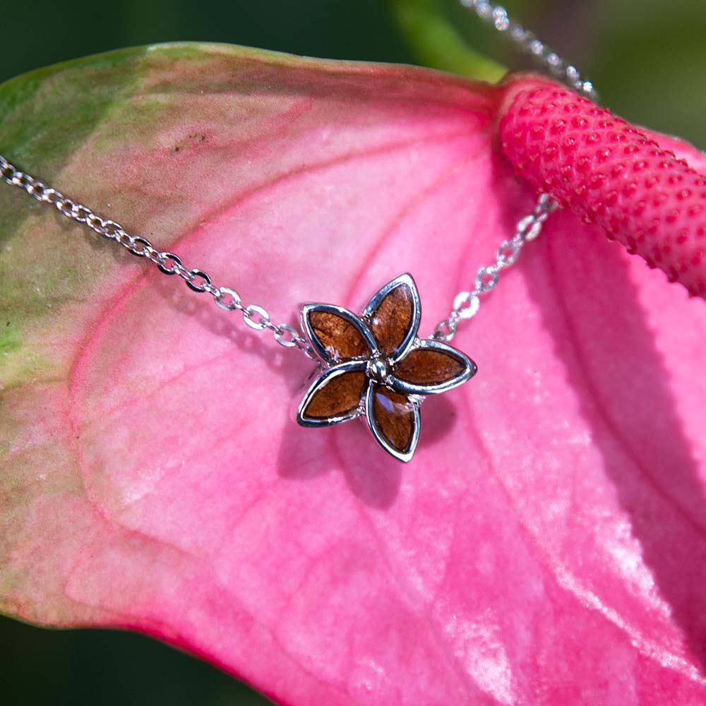 Pendentif à breloque tropicale en bois de Koa