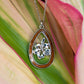 Koa Wood Tropical Teardrop Pendant