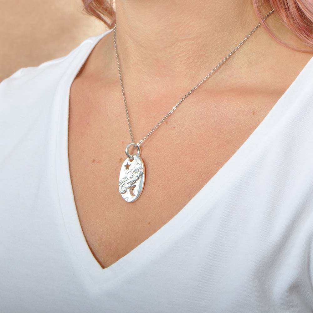 Dreams Come True Oval Medallion Pendant