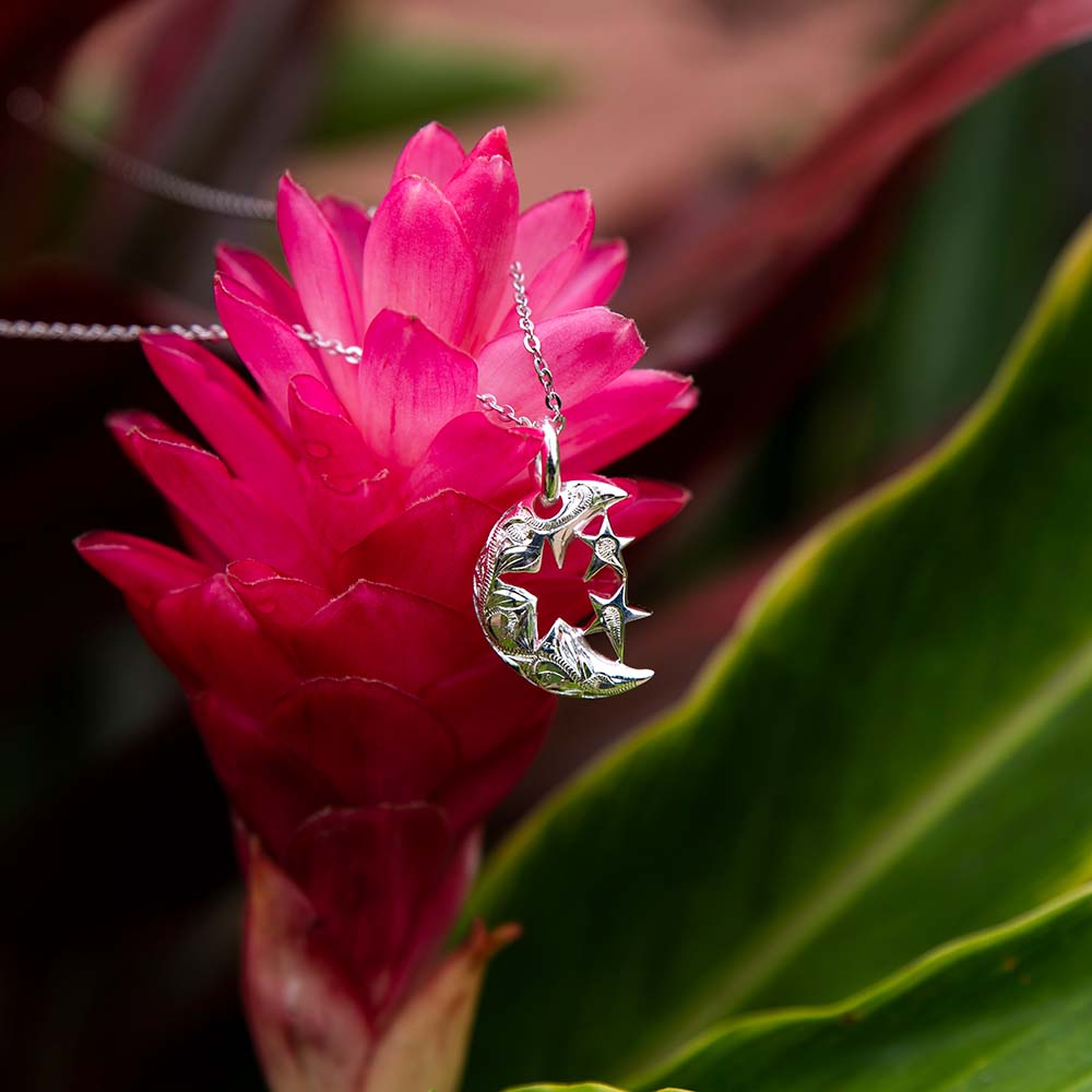 Pendentif Lune Étoilée