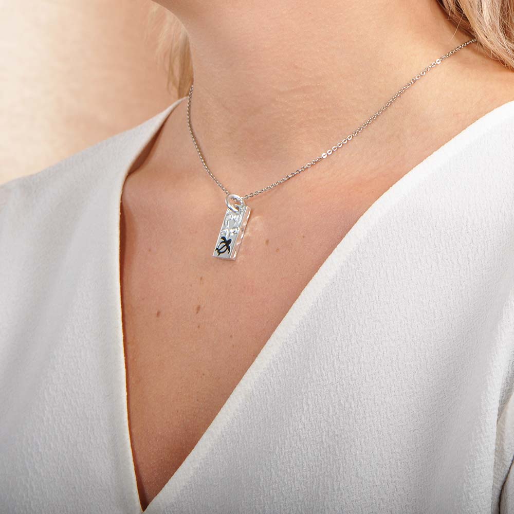 Sea Turtle Engraved Amulet Pendant