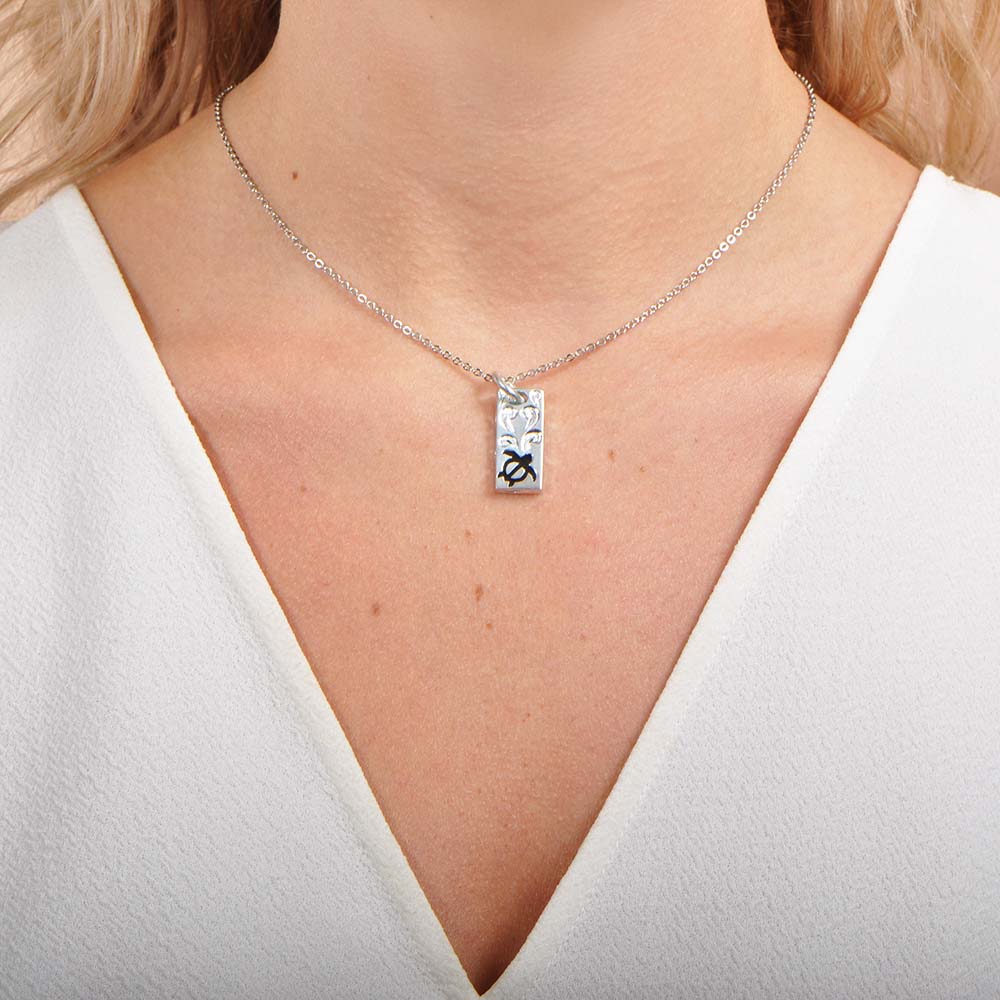 Sea Turtle Engraved Amulet Pendant