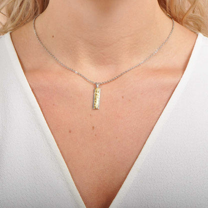 Two-Tone Plumeria Branch Bar Pendant