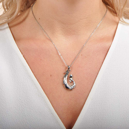 Whale Tail Fishhook Pendant