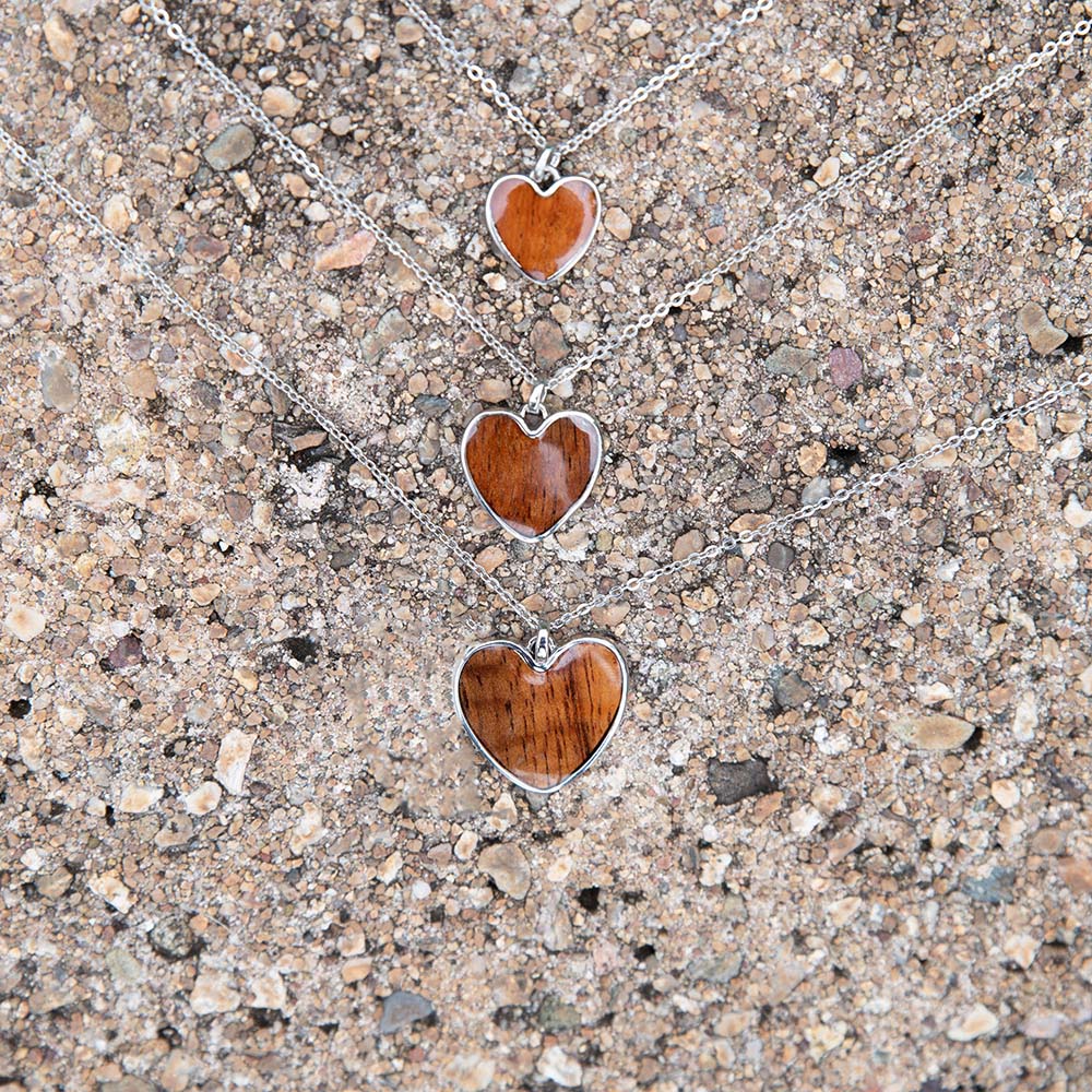 Koa Wood Heart Pendant