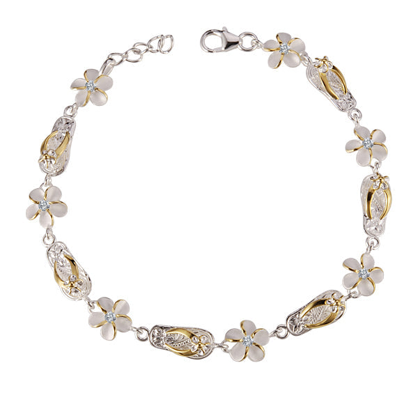 Bracelet pantoufles Plumeria