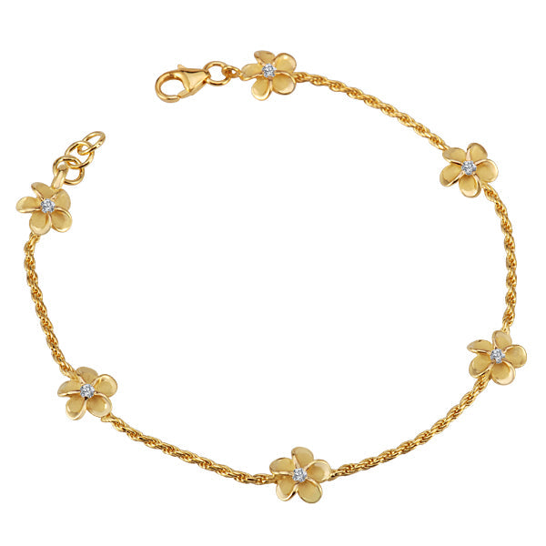 Bracelet à breloques Plumeria