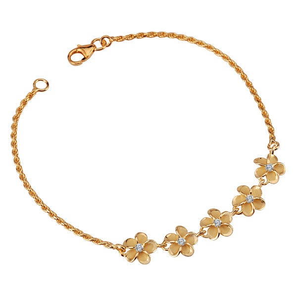 Plumeria Rope Bracelet